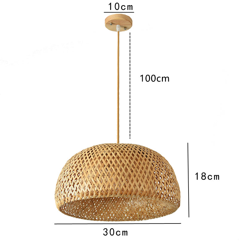 Elegant Bamboo Pendant Light Handcrafted Asian Design