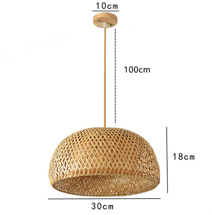 Elegant Bamboo Pendant Light Handcrafted Asian Design