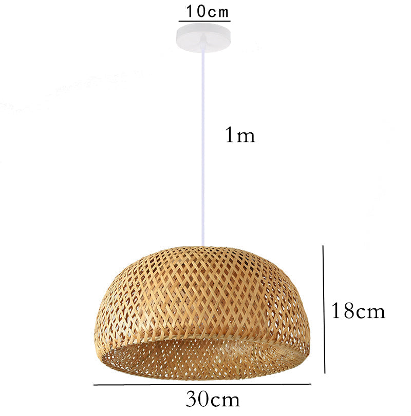 Elegant Bamboo Pendant Light Handcrafted Asian Design
