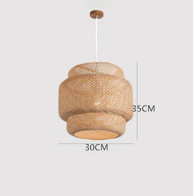 Elegant Bamboo Pendant Light Handcrafted Asian Design