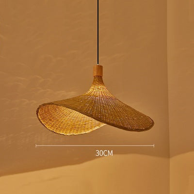 Elegant Bamboo Pendant Light Handcrafted Asian Design