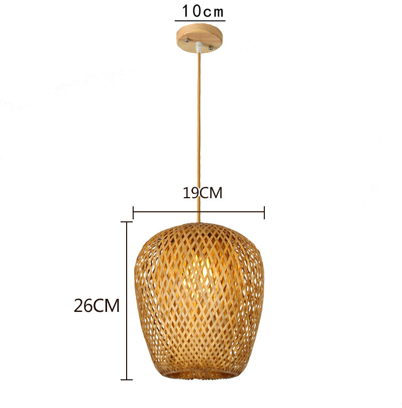 Elegant Bamboo Pendant Light Handcrafted Asian Design
