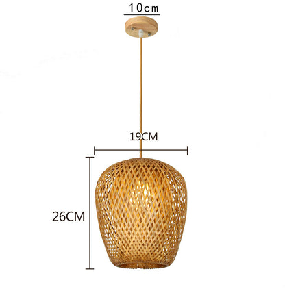 Elegant Bamboo Pendant Light Handcrafted Asian Design