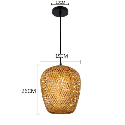 Elegant Bamboo Pendant Light Handcrafted Asian Design