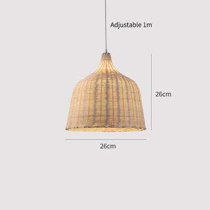 Elegant Bamboo Pendant Light Handcrafted Asian Design