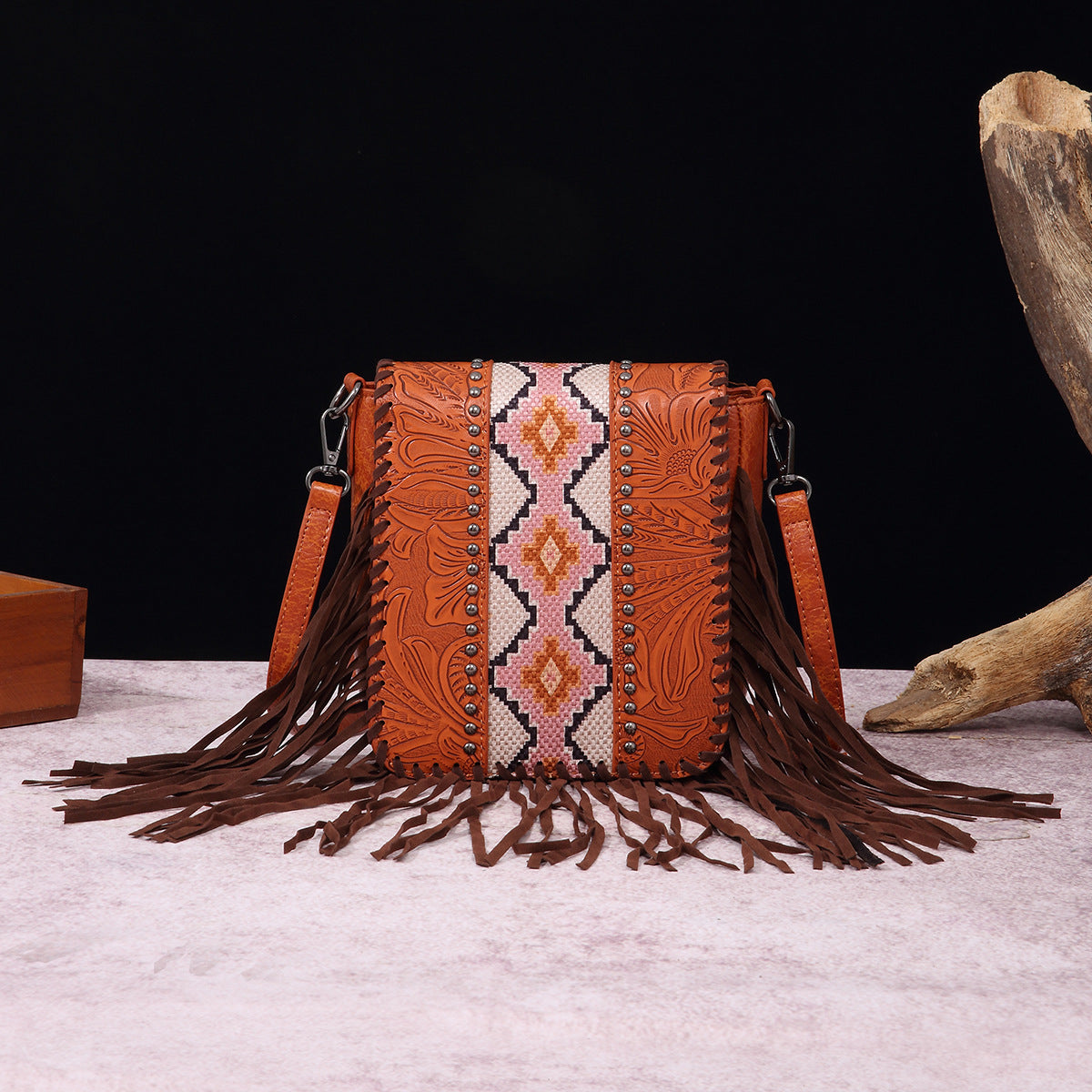 Chic Studded Crossbody Purse - OutfitLondon