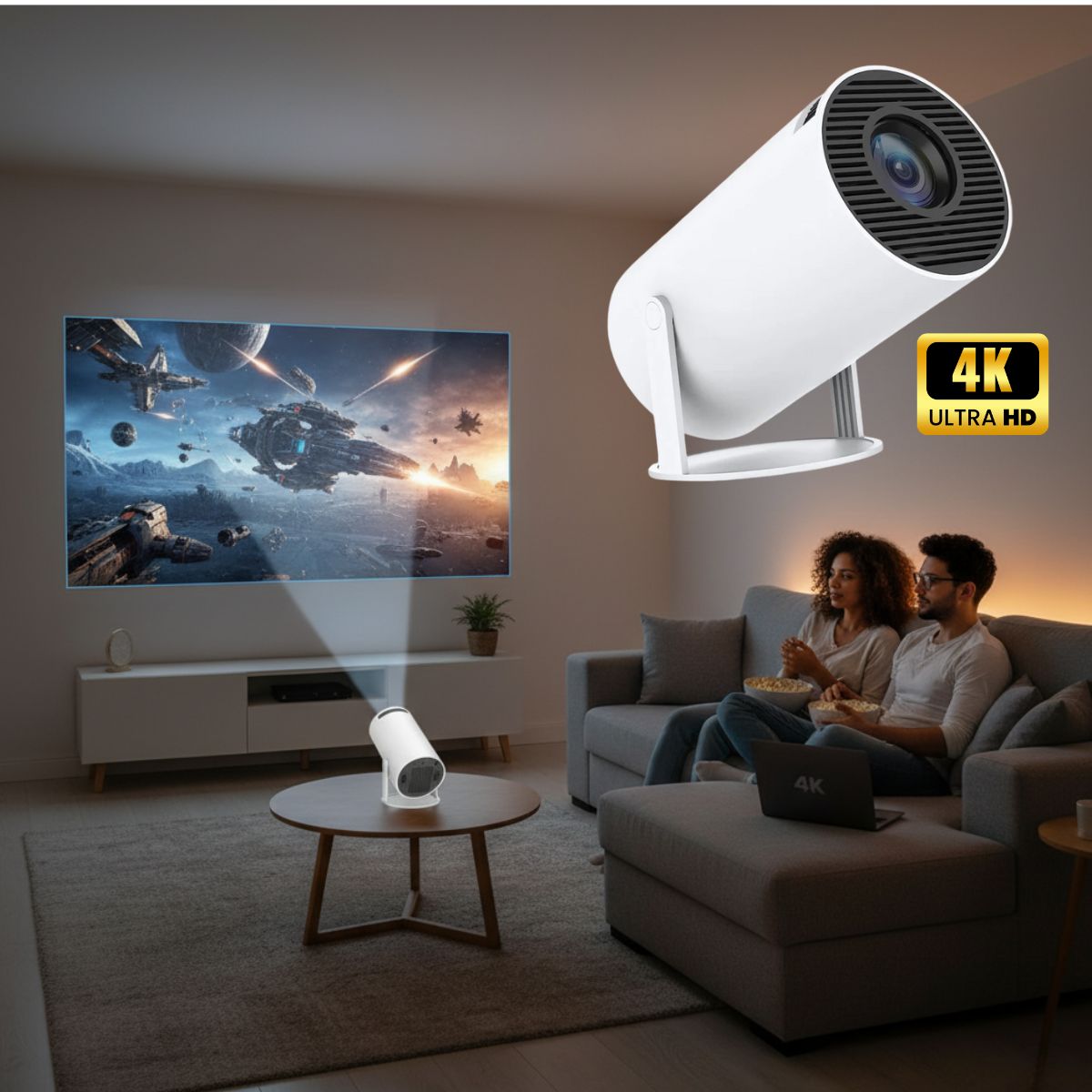 Compact HD Portable Mini Projector With Auto Focus - OutfitLondon