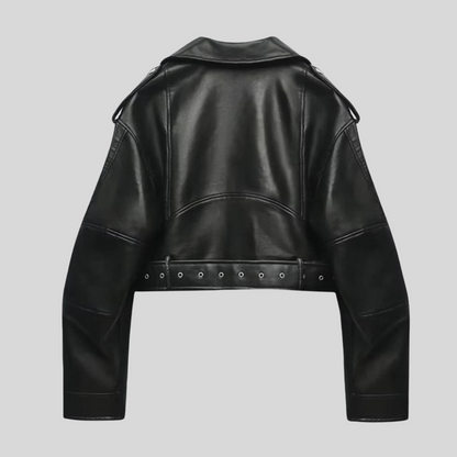 Fashionable Faux Leather Women's Jacket - OutfitLondon
