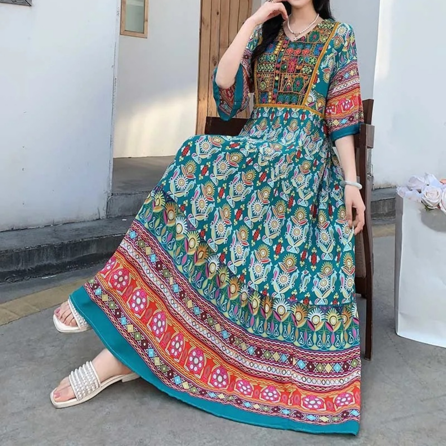 Women's Summer Floral Long Sundress
