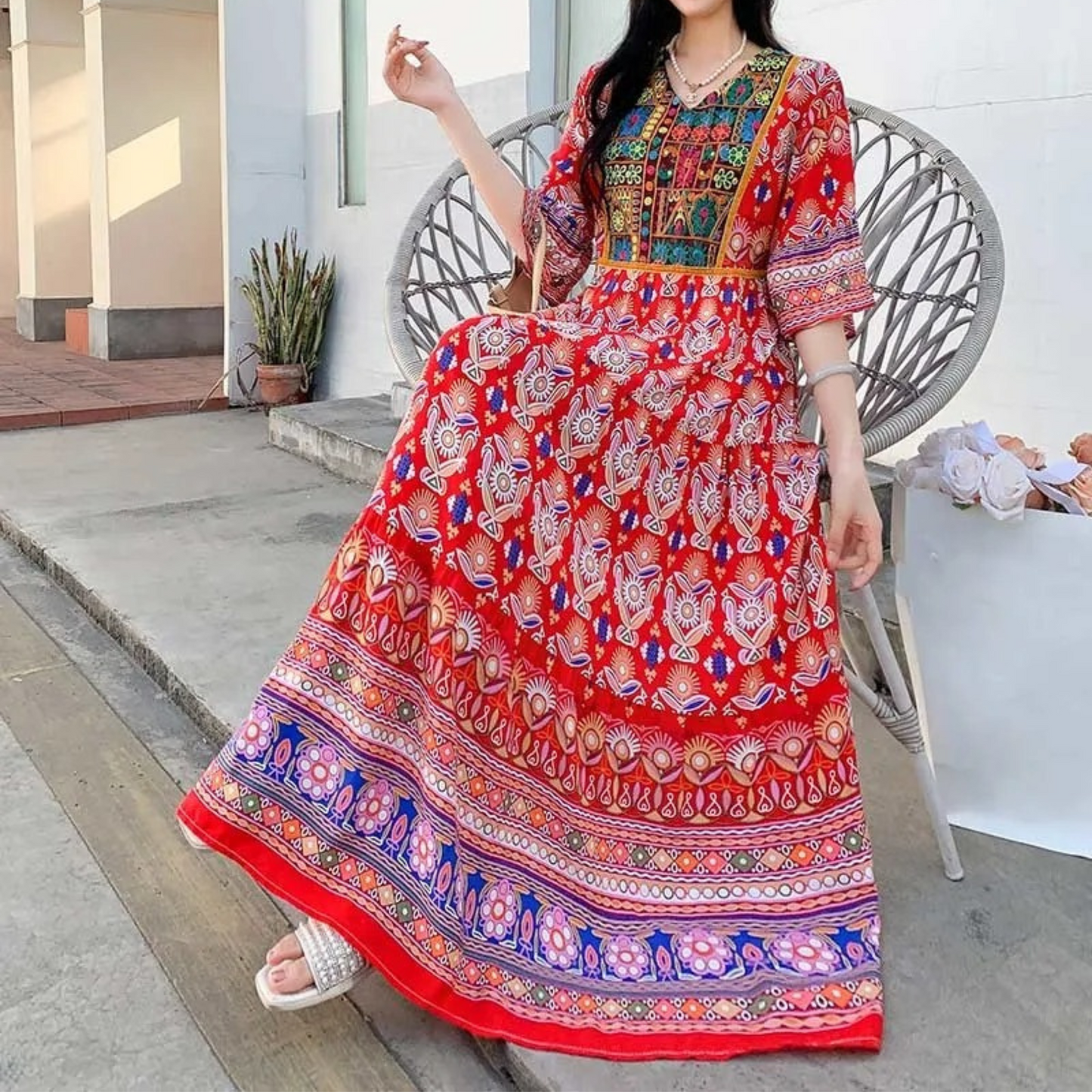 Women's Summer Floral Long Sundress