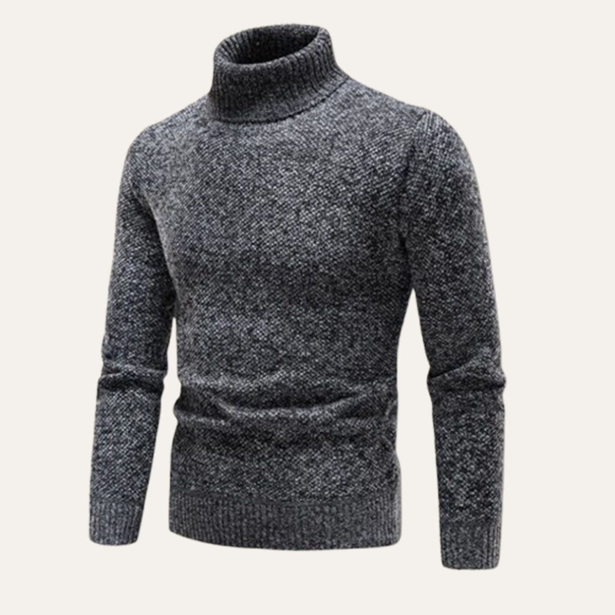 Warm Merino Wool Turtleneck Sweater for Men