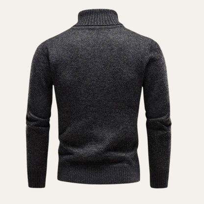 Warm Merino Wool Turtleneck Sweater for Men