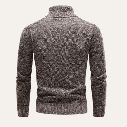 Warm Merino Wool Turtleneck Sweater for Men