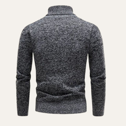 Warm Merino Wool Turtleneck Sweater for Men