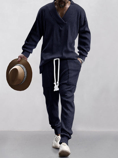 Soft Mens Casual Sweater and Pant Set