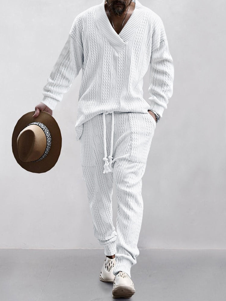 Soft Mens Casual Sweater and Pant Set - OutfitLondon