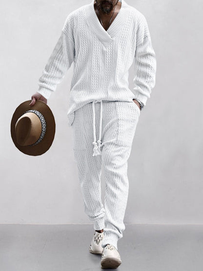Soft Mens Casual Sweater and Pant Set - OutfitLondon
