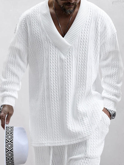 Soft Mens Casual Sweater and Pant Set
