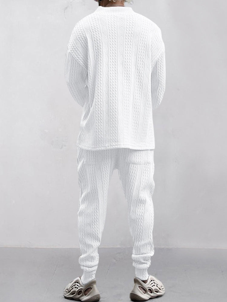 Soft Mens Casual Sweater and Pant Set