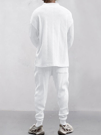 Soft Mens Casual Sweater and Pant Set