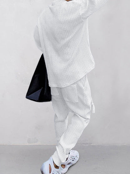 Soft Mens Casual Sweater and Pant Set