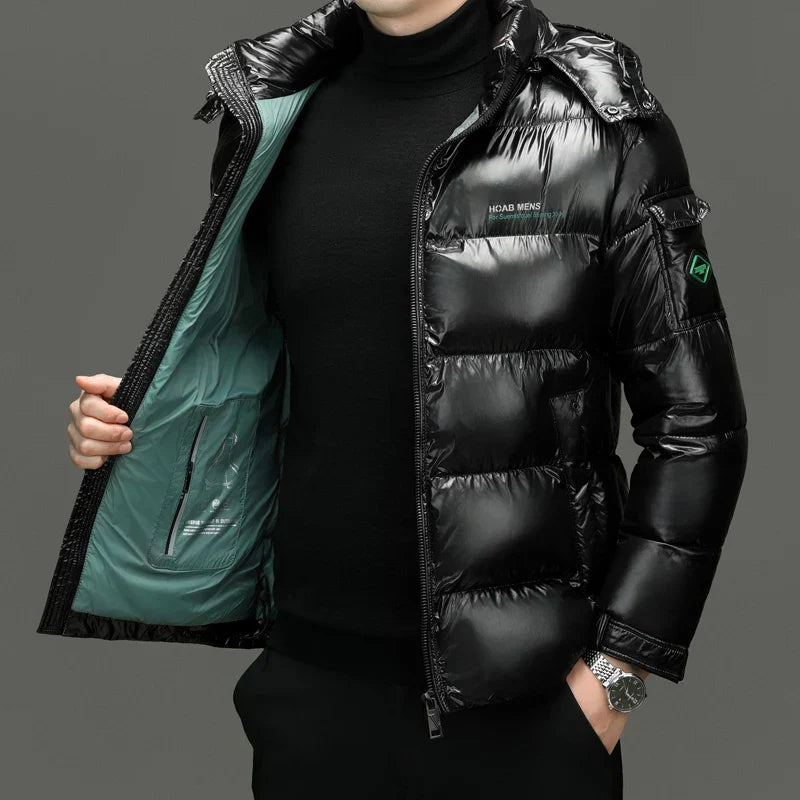 Warm Mens Quilted Puffer Coat