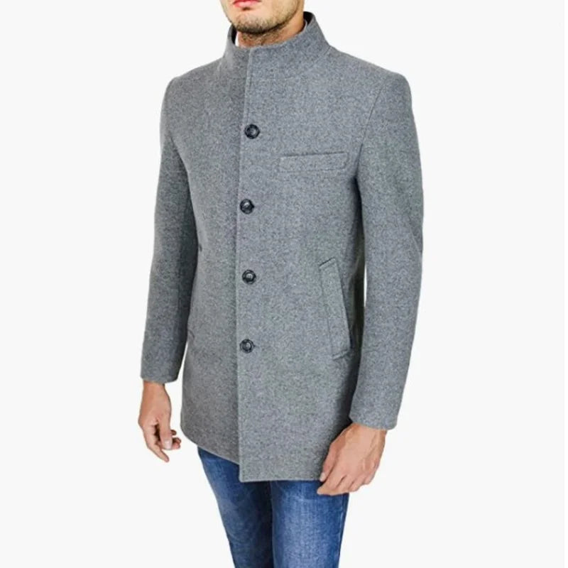 Traditional Men's Wool Trench Coat Classic Fit