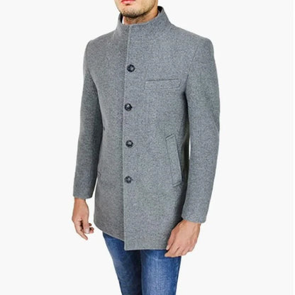 Traditional Men's Wool Trench Coat Classic Fit