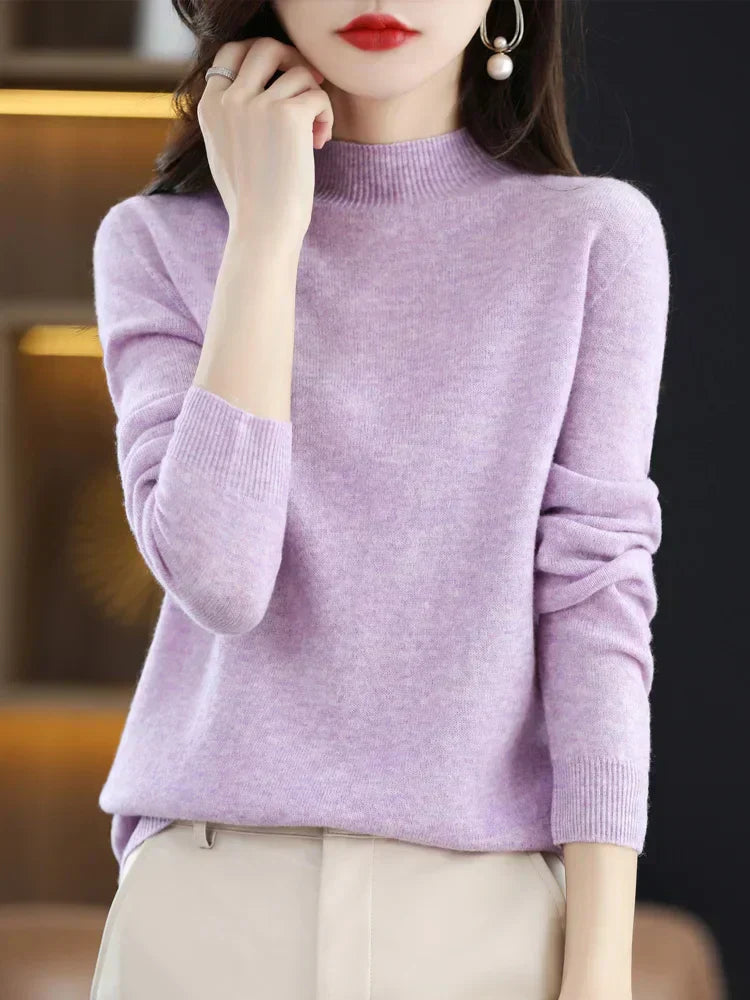 Cozy Ladies Merino Wool Crew Sweater