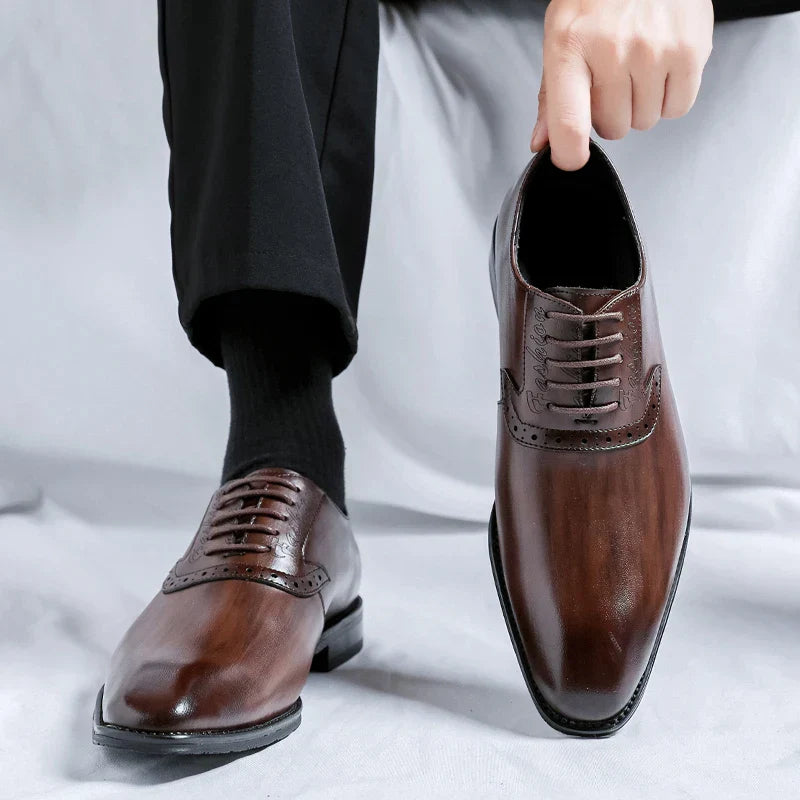 Distressed Genuine Leather Boots - OutfitLondon