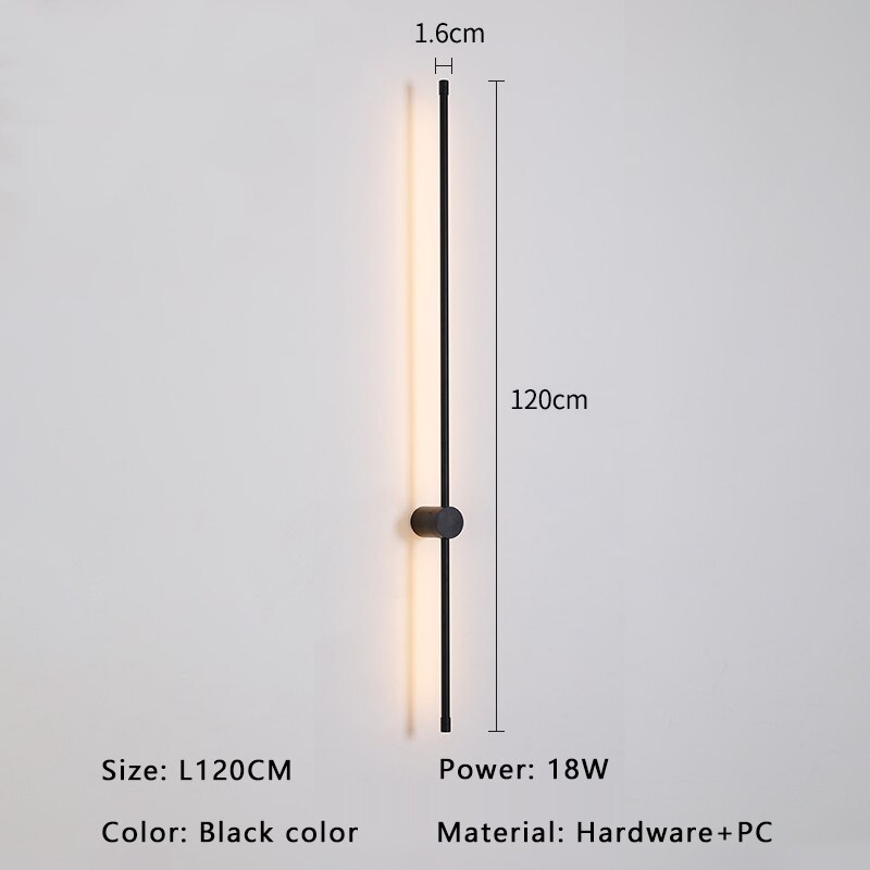 Luxury Black Gold LED Wall Light Fixture