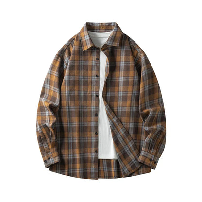 Soft Flannel Plaid Button Down Shirt