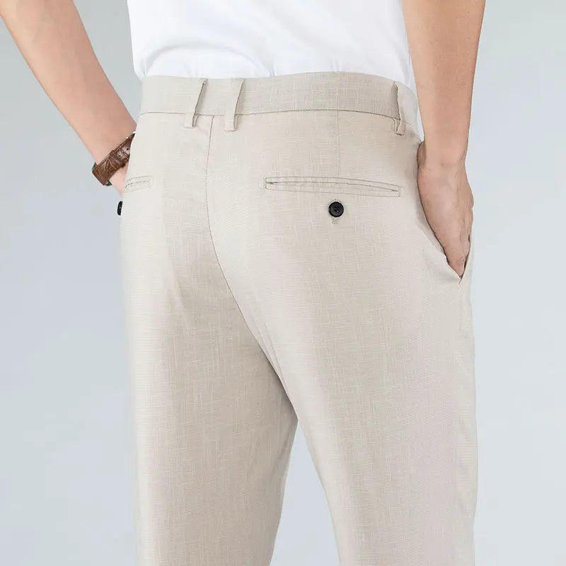 Breathable Soft Linen Straight Leg Pants