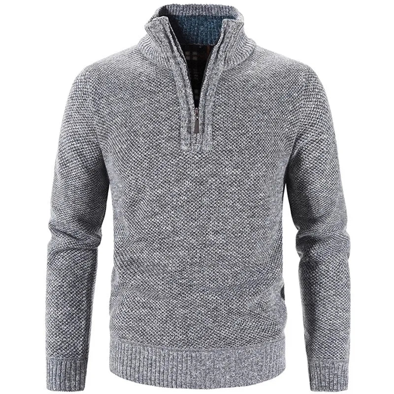 Cozy Mens Thick Fleece Winter Sweater - OutfitLondon