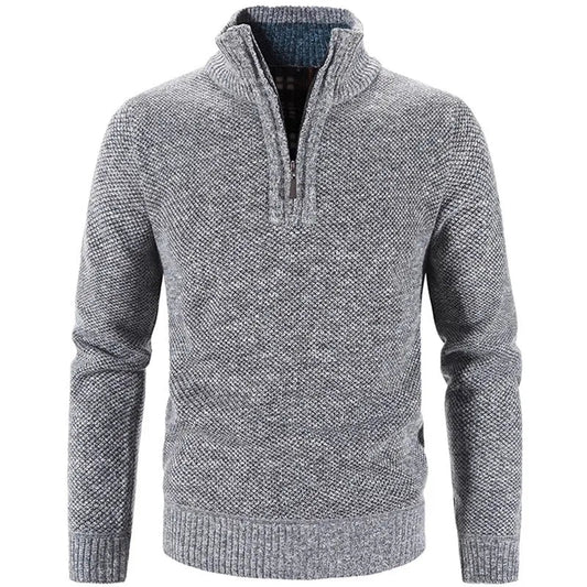 Cozy Mens Thick Fleece Winter Sweater - OutfitLondon