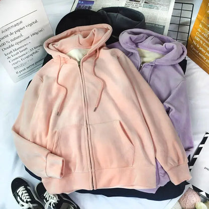 Comfortable Ladies Plush Hoodie Lounge Wear Set