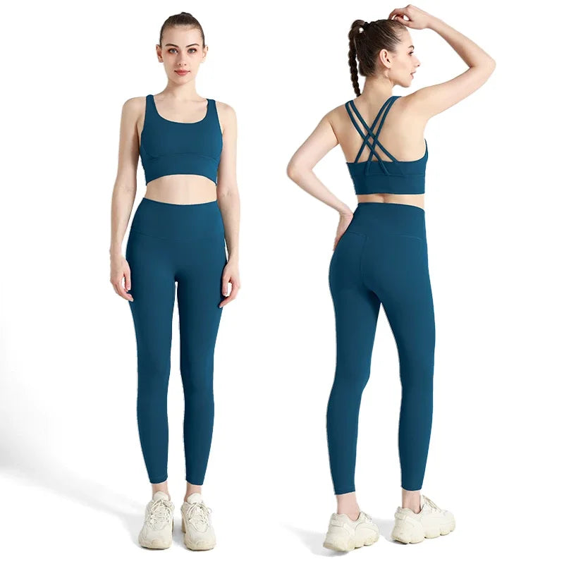Ladies Lightweight 2 Piece Gym Yoga Outfit Set