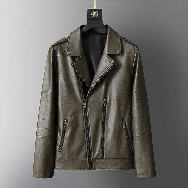 Genuine Brown Leather Coat