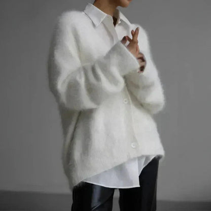 Cozy Ladies Warm Knitted Button Sweater