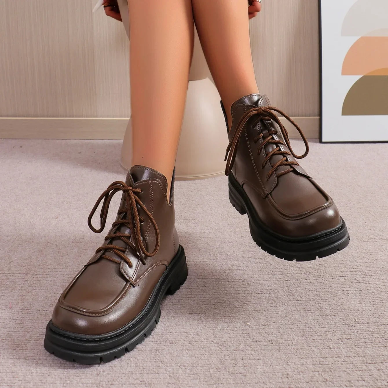 Warm High Heel Ankle Boots for Women