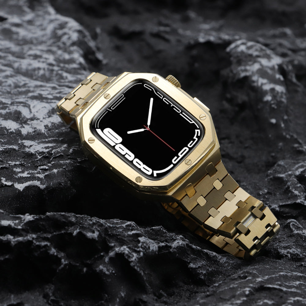 Stainless Steel Apple Watch Band Polished Strap - OutfitLondon