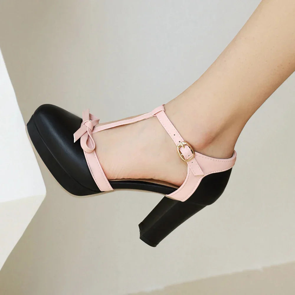Elegant Ankle Strap High Heels