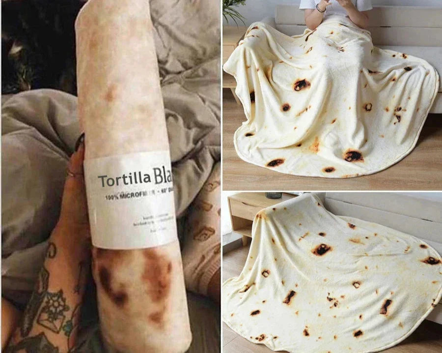 Mexican Blanket Throw Burrito Design - OutfitLondon