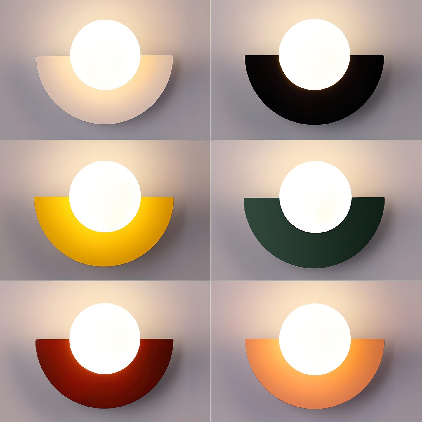 Modern Semi Circle LED Wall Light Soft Glow