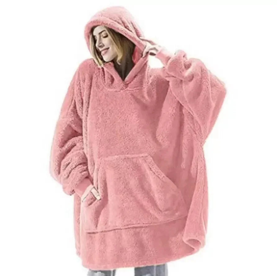 Cozy Fleece Hoodie Blanket for Men and Women