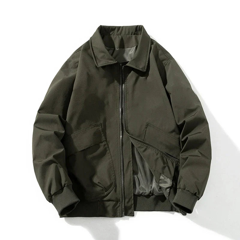 Men's Tactical Bomber Jacket Water Resistant Quilted Black