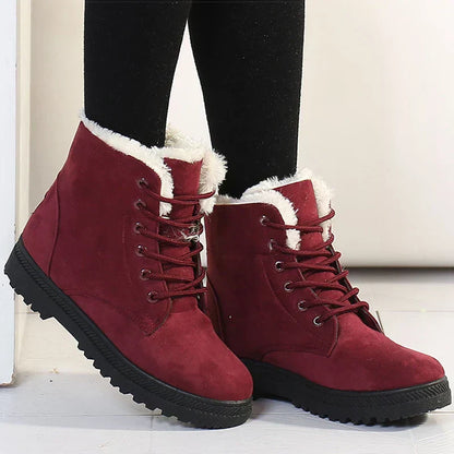 Cozy Women's Snow Boots with Laces