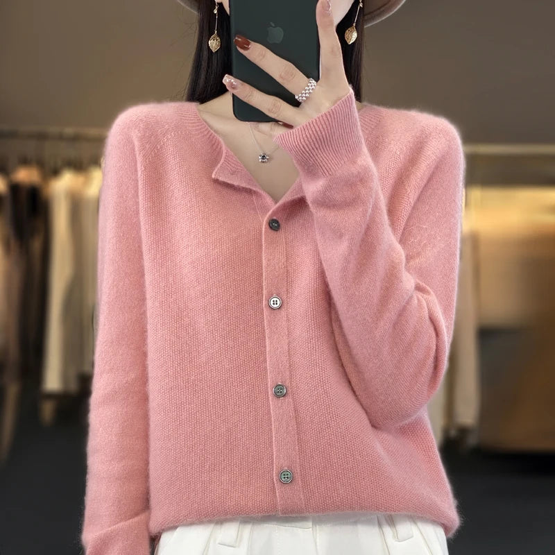 Cozy Ladies Open Front Knit Sweater