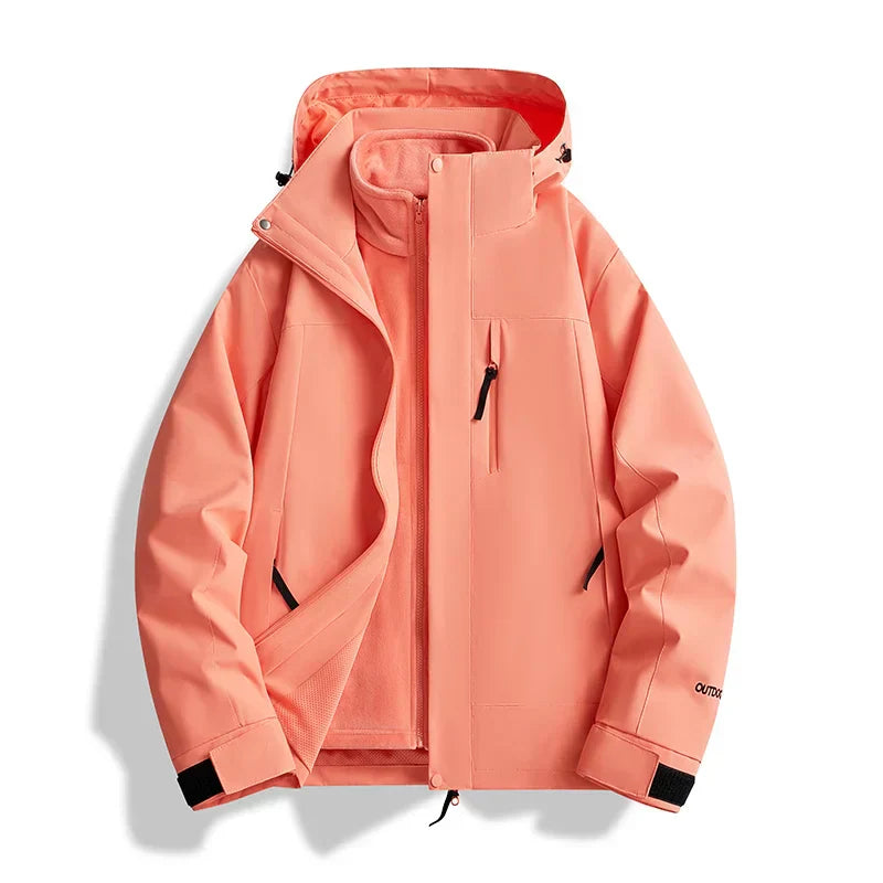Waterproof Unisex Ski Jacket with Hood - OutfitLondon