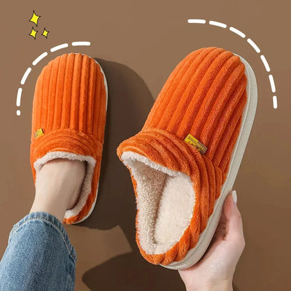 Plush Fleece Comfort Slippers – Warm Cozy House Shoes